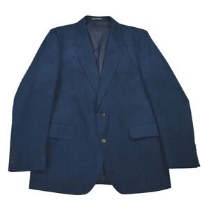 PHILIP COLLECTION Men's Navy‎ Blue Suede Blazer Jacket Made in Sweden Size L